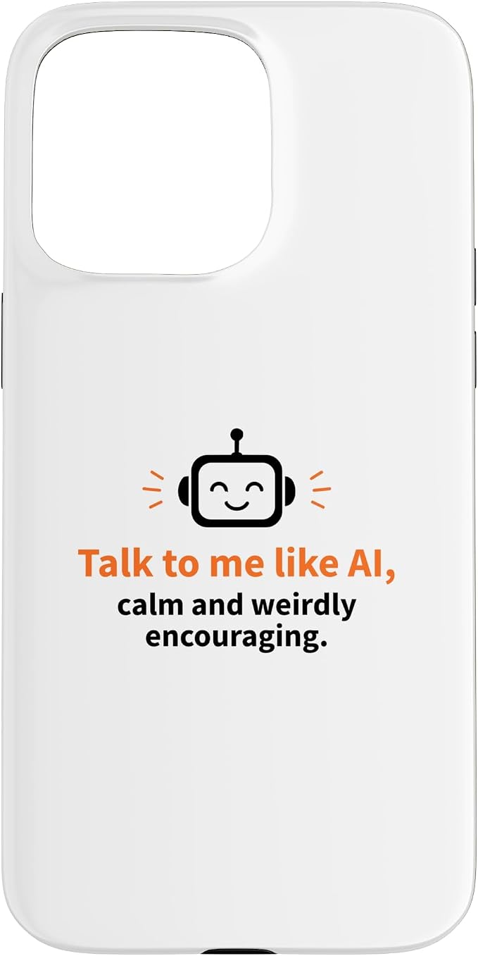 AI Robot Calm Encouraging Tech Support Case for iPhone 15 Pro Max by Unknown
