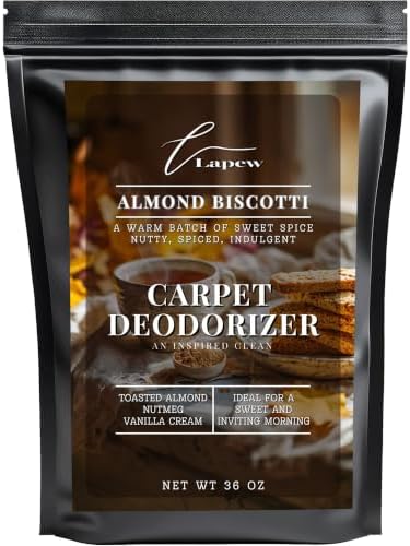 Lapew Almond Biscotti Carpet Deodorizer Powder - Pet Safe Freshener for Vacuuming | Scented Odor Eliminator for Home | 36 oz by Lapew