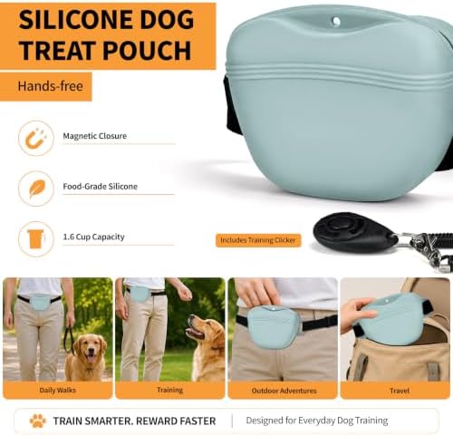 Silicone Dog Treat Pouch with Training Clicker - Image 2