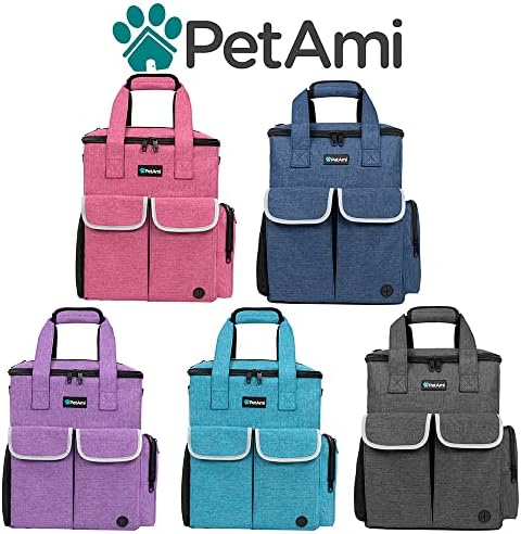 PetAmi Dog Travel Bag Organizer, Pet Supplies Diaper Tote, Dark Gray - Image 7