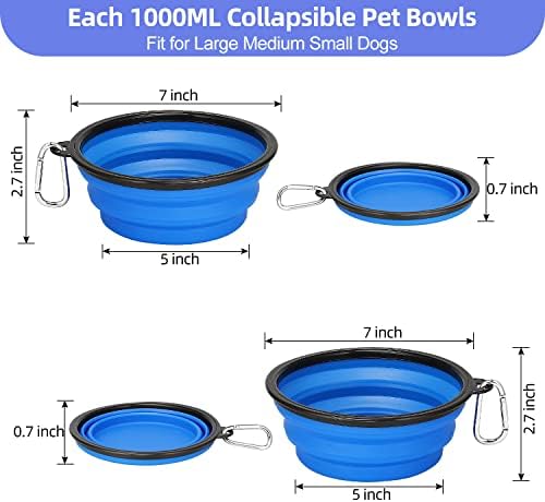 Kytely Large Collapsible Dog Bowls 2 Pack, 34oz Foldable Dog Travel Bowl - Image 2