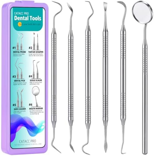 Dental Pick Tools Kit, Plaque Tartar Remover Tooth Scraper by CATACCPRO