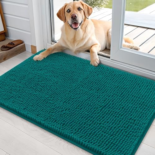 OLANLY Dog Door Mat for Muddy Paws 36x24, Super Absorbent Chenille Mud Mat by OLANLY
