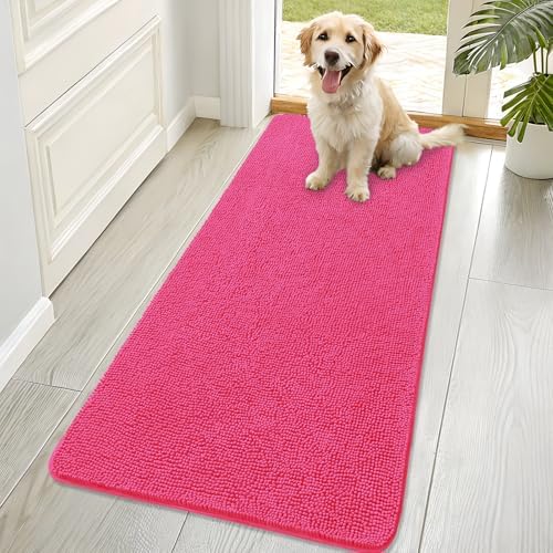 OLANLY Dog Door Mat for Muddy Paws 70x32, Super Absorbent Chenille Mud Mat by OLANLY