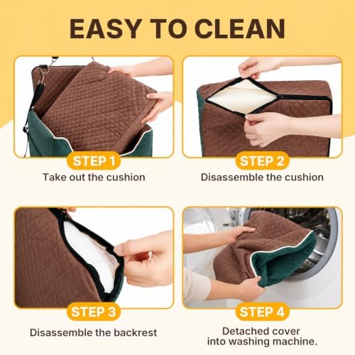 ALL GOOD PET SUPPLIES Dog Car Seat for Small/Medium Dogs Under 35lbs - Image 6