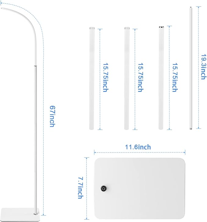 67" Adjustable Height Baby Monitor Floor Stand Holder Compatible with Hellobaby HB6560/HB6550/Pro/HB65/HB66/HB248,ANMEATE,Infant Optics DXR-8 Pro,eufy,Nanit Pro Smart Baby Monitor & Flex Stand - Image 6
