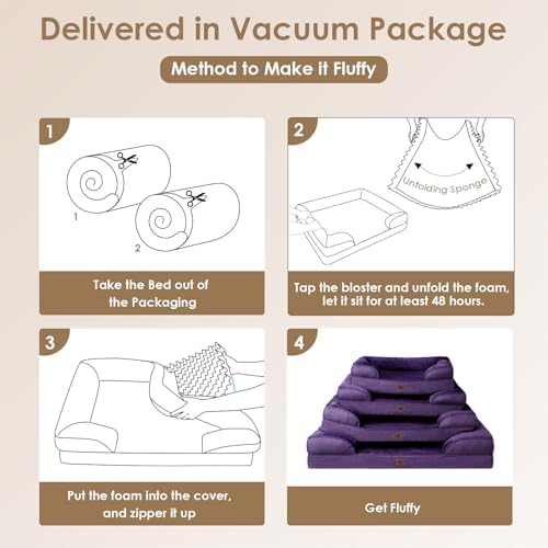 EHEYCIGA Orthopedic Dog Beds Large Sized Dog, Waterproof Washable Pet Bed - Image 3