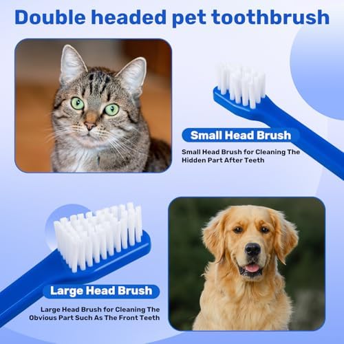Newday Dog Toothbrush Set of 8 - Dual Headed, Dental Hygiene Convenient Soft Toothbrush to Clean pet Teeth, Dog Tooth Brushes for Small to Large Dogs, Cats, and Most Pets, Teeth Brush in Bulk - Image 3