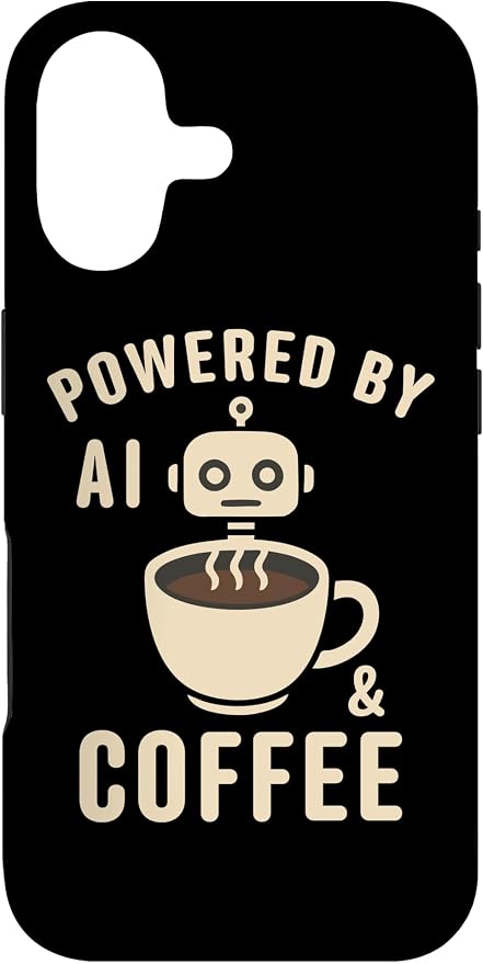 Powered by AI and Coffee Robot Case for iPhone 17 by Unknown