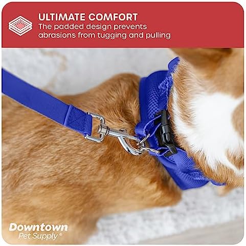 Downtown Pet Supply Step in Dog Harness No Pull, X-Large, Blue - Adjustable Harness with Padded Mesh Fabric and Reflective Trim - Buckle Strap Harness for Dogs - Image 6