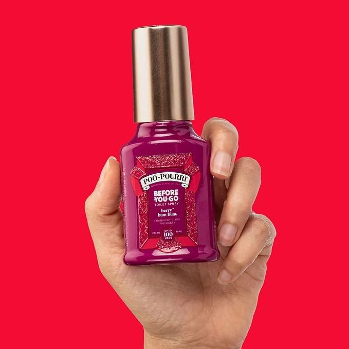 Poo-Pourri Berry Bum Bum Before-You-Go Toilet Spray To Trap Odors and Leave Bathrooms Smelling Great, with a Blend of Cranberry, Clove and Honey Essential Oils for a Holiday Scent Poo Spray, 2 oz - Image 3