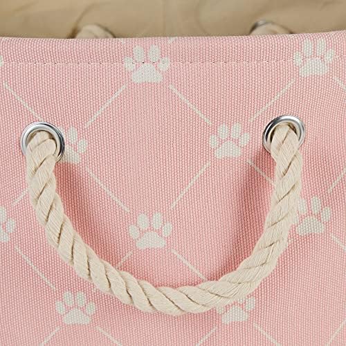 Bone Dry Pet Storage Paw and Bone, Trellis Collection, Small Rectangle, 14x8x9, Pink - Image 3