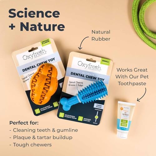 Oxyfresh Dog Dental Chew Toy - Best Dog Teeth Cleaning Toy – A Simple Bite and Brush Toy that Helps Remove Plaque, Cleans Teeth & Freshens Breath Without Brushing - Small - Image 6