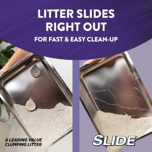 ARM & HAMMER Slide Platinum Easy Clean-Up Clumping Cat Litter, 24/7 Odor Control with Triple-Action Freshness, Non-Stick, Low Tracking & Multi-Cat Formula, Scented, 18 Lbs (Pack of 2) - Image 3