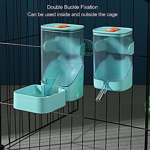 23.67oz Pet Water Feeder Bottle,Stainless Steel Cage Hanging Water Dispenser for Dogs,Cats,Hamsters,Rabbits (Green) - Image 2
