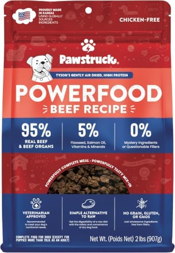 Pawstruck Air Dried Dog Food Beef Recipe, Vet Recommended, Made in USA 10lb by Pawstruck