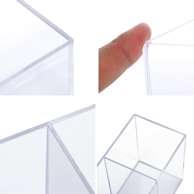elysolpluv Clear Acrylic Silverware & Pen Organizer Caddy, Transparent Plastic Silverware Holder, Perfect for Office, Bedroom, and Bathroom Storage - Image 3