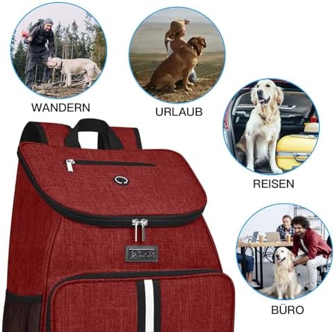 BAGLHER丨Dog Travel Bag, Airline Approved Pet Supplies Backpack, Dog Travel Backpack with 2 Silicone Collapsible Bowls and 2 Food Baskets - Image 6