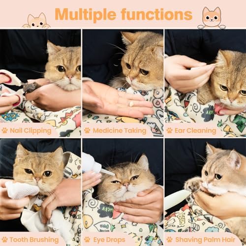 35.5" Cat Grooming Wrap Cat Wrap for Cutting Nails XL(Within 26lbs) - Image 6