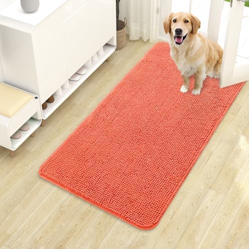 OLANLY Dog Door Mat for Muddy Paws 40x24, Super Absorbent Chenille Mud Mat by OLANLY