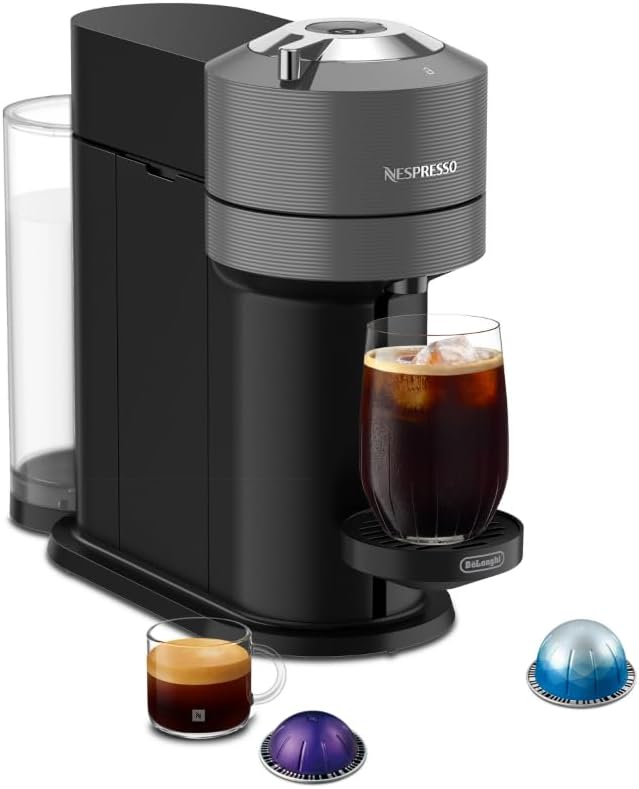 Nespresso Vertuo Next Coffee & Espresso Maker by De'Longhi | Slim, sustainable design brews 6 cup sizes topped with velvety crema, from espresso to 18 oz. Over 40 Vertuo blends. by Unknown