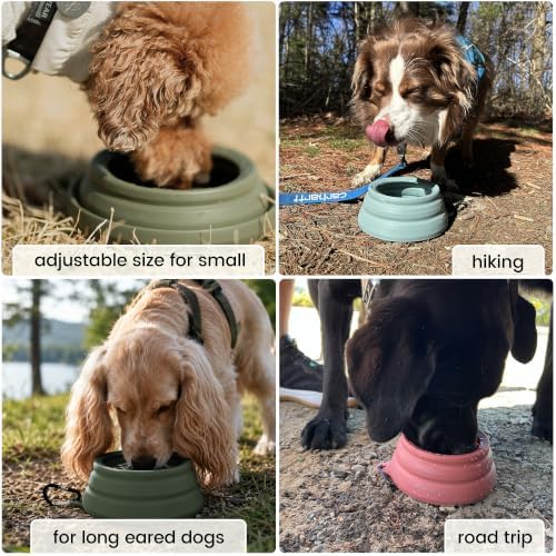 OHMO Spill Proof Collapsible Dog Bowl, 34oz Portable Dog Water Bowl - Image 4