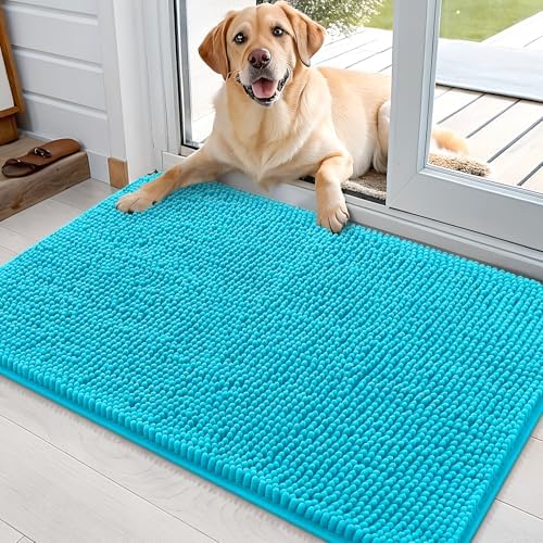 OLANLY Dog Door Mat for Muddy Paws 35x24, Super Absorbent Chenille Mud Mat by OLANLY