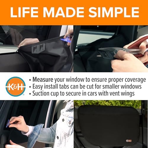 K&H Car Door Protector for Dogs, 2 Pack - 27x19in Black - Image 6