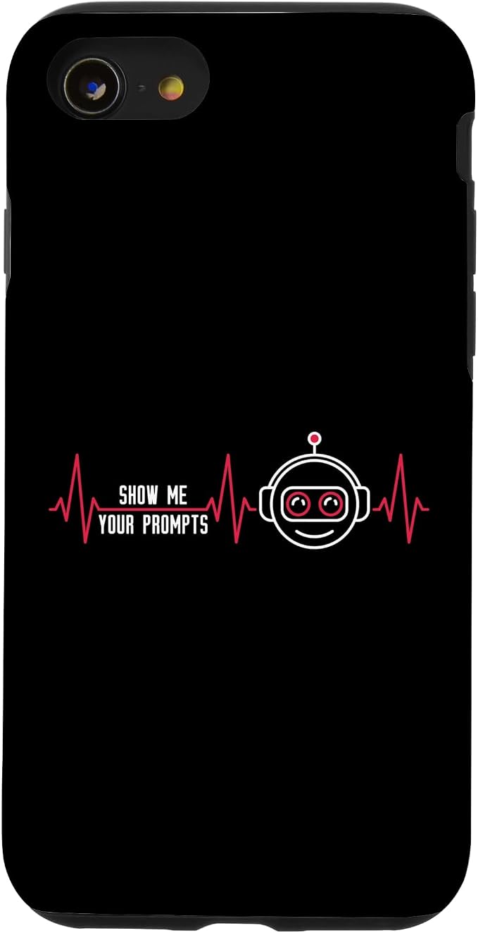 Show Me Your Prompts AI Artificial Intelligence Heartbeat Case for iPhone SE (2020) / 7/8 by Unknown