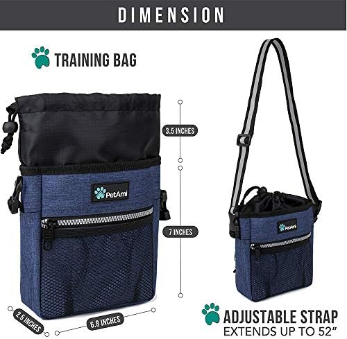 PetAmi Hands Free Dog Treat Pouch for Training and Walking, Navy - Image 6