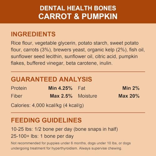 Indigenous Pet Dental Health Bones - Carrot & Pumpkin, 2-Pack (17 oz Each) - Image 2