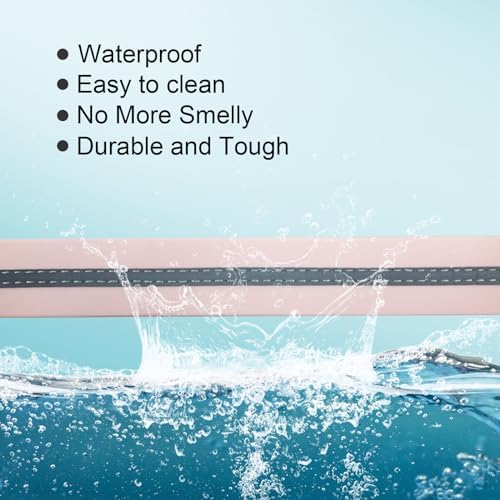 Nimble Reflective Waterproof Dog Collar Adjustable Odor Resistant Easy Clean Pet Collar for Small Medium Large Dogs Night Walking Outdoor Rainy Use (Light Pink, Small (9.45”-14.17”inches)) - Image 3