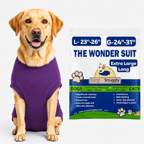 Surgi Snuggly Dog Surgery Recovery Suit, Cone Alternative, Spay/Neuter XLL by Surgi%7ESnuggly