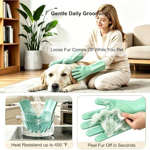 5Pcs Deshedding Brush Kit for Dogs Small to Large, Cats, Bathing & Grooming - Image 7