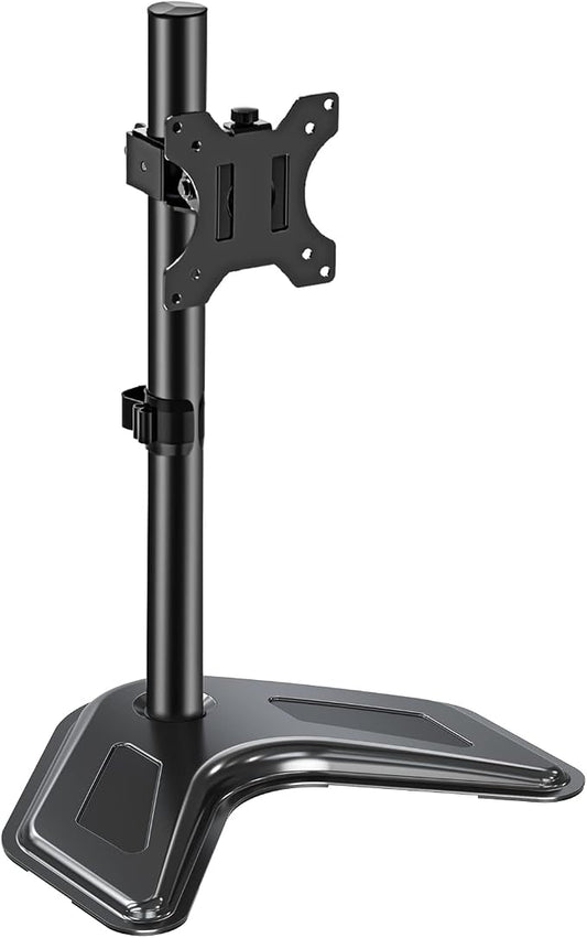 MOUNT PRO Single Monitor Stands Fits 13-32 inch/17.6 lbs Screen, Free-Standing Computer Monitor Mount for Desk, Display Standing with Adjustable Height/Tilt/Swivel/Rotation, VESA 75x75 100x100 by MOUNTPRO