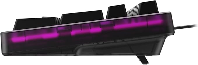 HyperX Eve 1800 – Gaming Keyboard, 1800 Form Factor,10 Zone Customizable RGB Lighting, Built-in Media Buttons, Membrane Switches, – Black - Image 2
