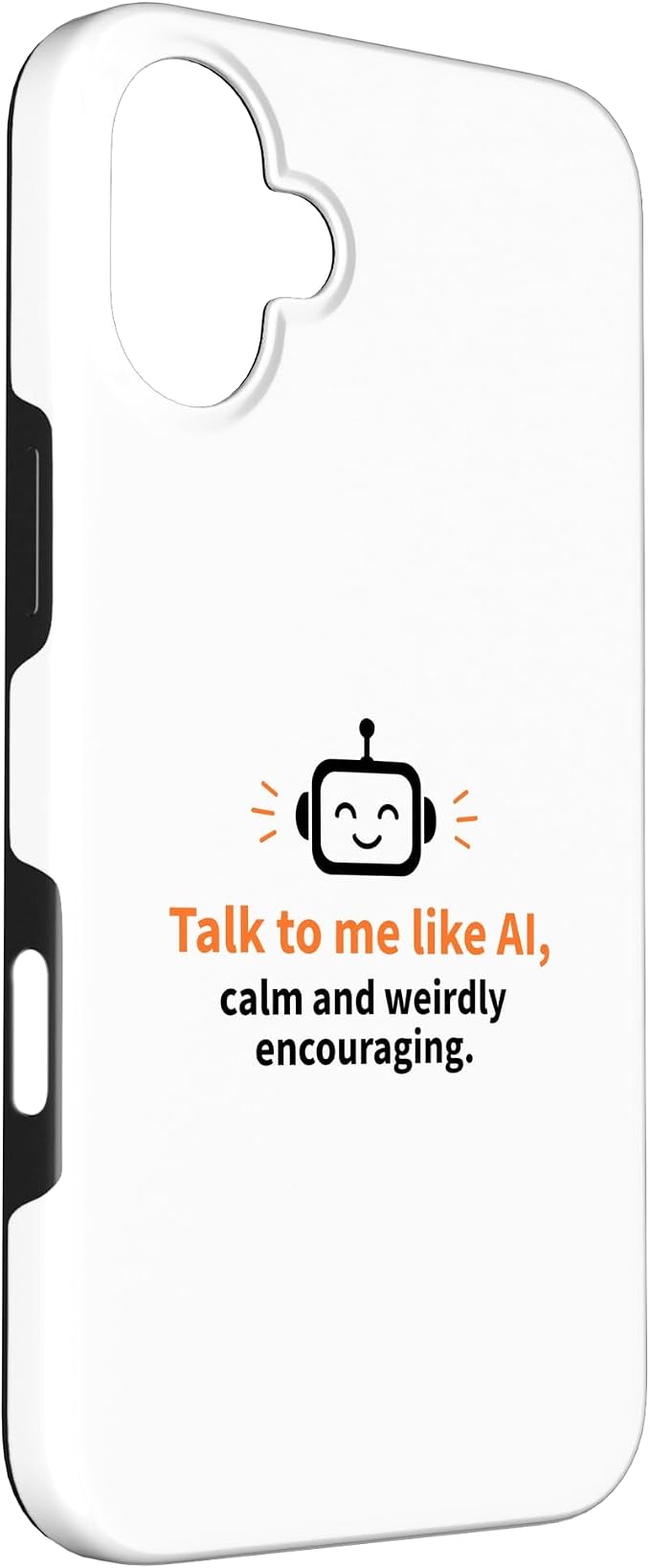 AI Robot Calm Encouraging Tech Support Case for iPhone 16 Plus - Image 3