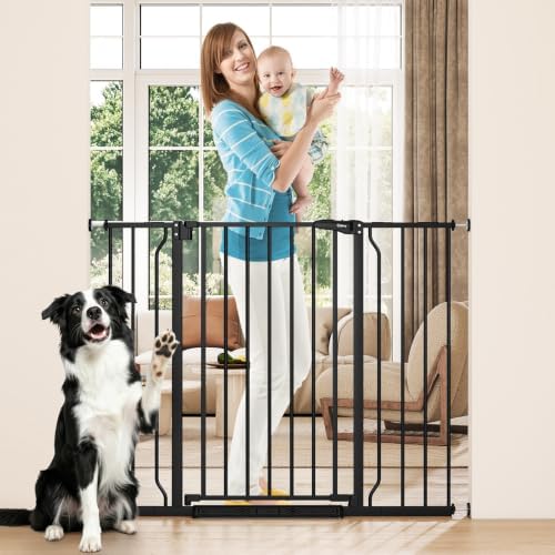 36" Extra Tall Baby Gate, 29"-45" Wide Auto Close Dog Gate Indoor by Cideny