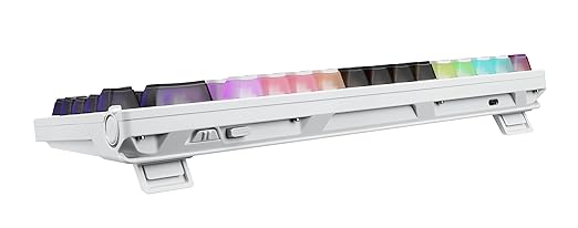ASUS ROG Azoth X Wireless Mechanical Gaming Keyboard – 75% TKL, Tri-Mode Connectivity, Hot Swappable Pre-lubed ROG NX V2 Snow Linear Switches, South-Facing PCB, PBT Keycaps, PC/Mac Support - White - Image 9