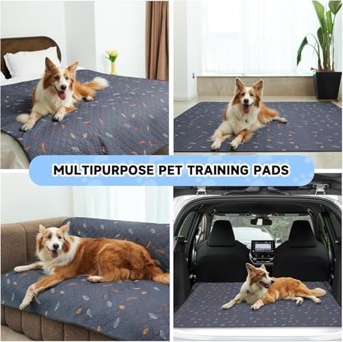Sunheir Washable Pee Pads for Small Pet 5-Pack, Reusable Pet Training Pads Absorbent & Leak-Free, Waterproof Pee Pads for Dog Cat Rabbit Guinea Pig Hamster, Whelping Pad (Leaves - Pink, 12x12) - Image 6