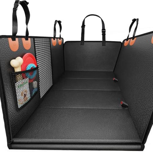 URPOWER PU Leather Hard Bottom Dog Seat Cover for Extended Cab Trucks by URPOWER