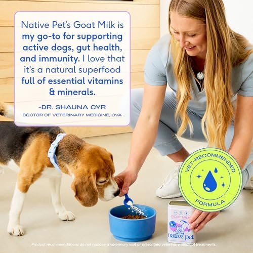 Native Pet Goat Milk Powder - Dog Food Topper for Active Dogs - Post-Activity Recovery, Energy, Immune Support, Hydration & Bone Health - Whole Goat Milk with MCTs & Essential Minerals - 120 Scoops - Image 6