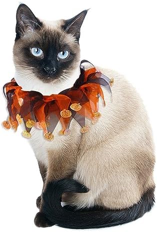 Elegant little tail 1PCS Dog Halloween Costume - Dog Cat Pumpkin Tutu Collars with Halloween Pumpkin Patterns Pet Tutu Collar Suit Halloween Costume for Cats Small Medium Dogs - Image 3