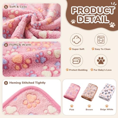 Dog Cat Small Animal Puppy Playpen Crate with 2 Blankets, Medium, Pink - Image 5