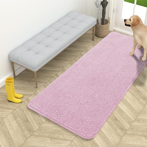 OLANLY Dog Door Mat for Muddy Paws 54x24, Super Absorbent Chenille Mud Mat by OLANLY