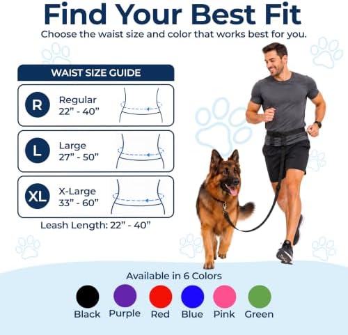 The Buddy System - Hands Free Dog Leash - Regular Dog, Large, Black - Image 4