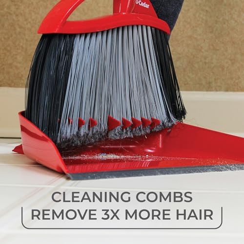 O-Cedar Pet Pro Broom with Step-On Dustpan | Removes Over 99% of Dust & Dirt in One Sweep | Removes 3X More Pet Hair | Quiet Cleaning Tool for Cat and Dog Owners - Image 3