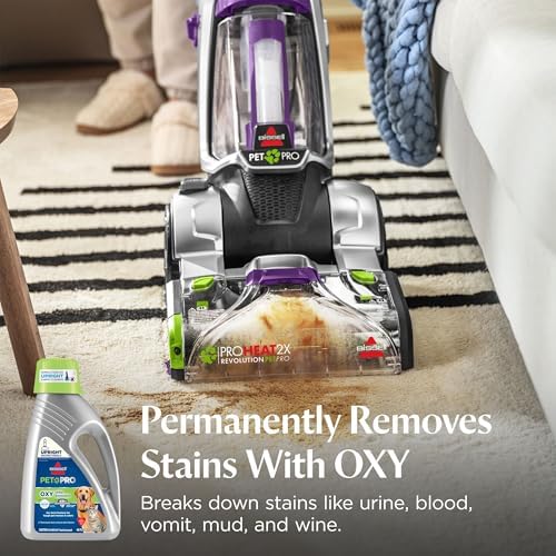 Bissell PET PRO OXY Urine Eliminator with Febreze Carpet Deep Clean Solution, with StainProtect Technology, for use in leading upright carpet cleaners, 48oz, Our best formula for pet messes & odors - Image 3