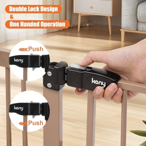 keny 29"-47.3" Extra Wide Baby Gate for Stairs, Auto Close Safety Dog Gate - Image 4