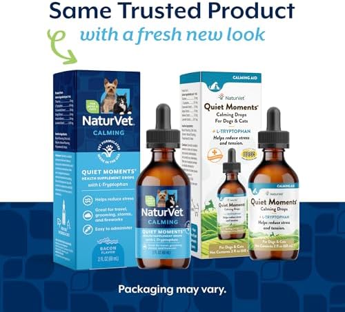 NaturVet Quiet Moments Calming Drops for Cats & Dogs - 2 Oz - Image 2